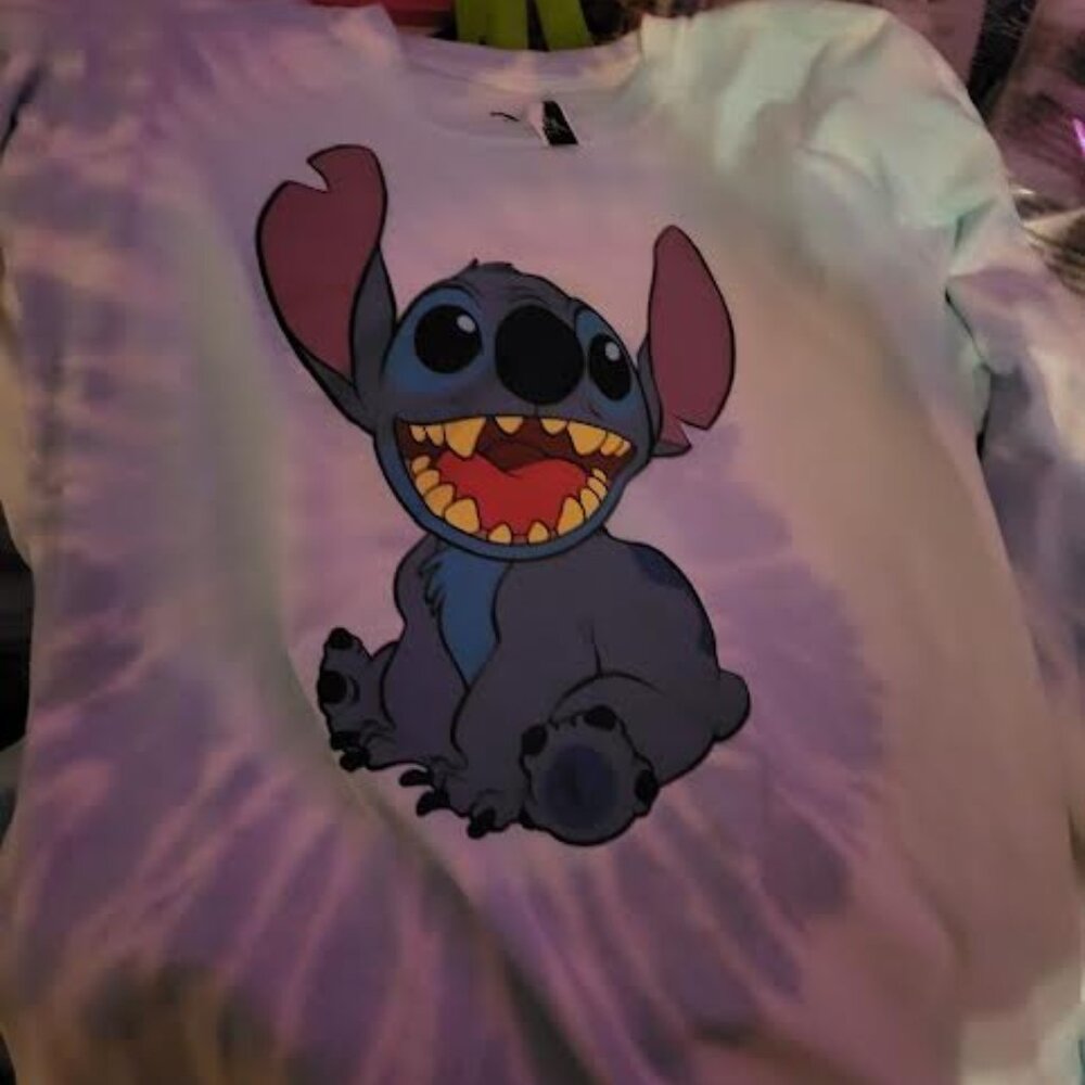 Women's Rue21 Disney Stitch Tie Dye Shirt Size M